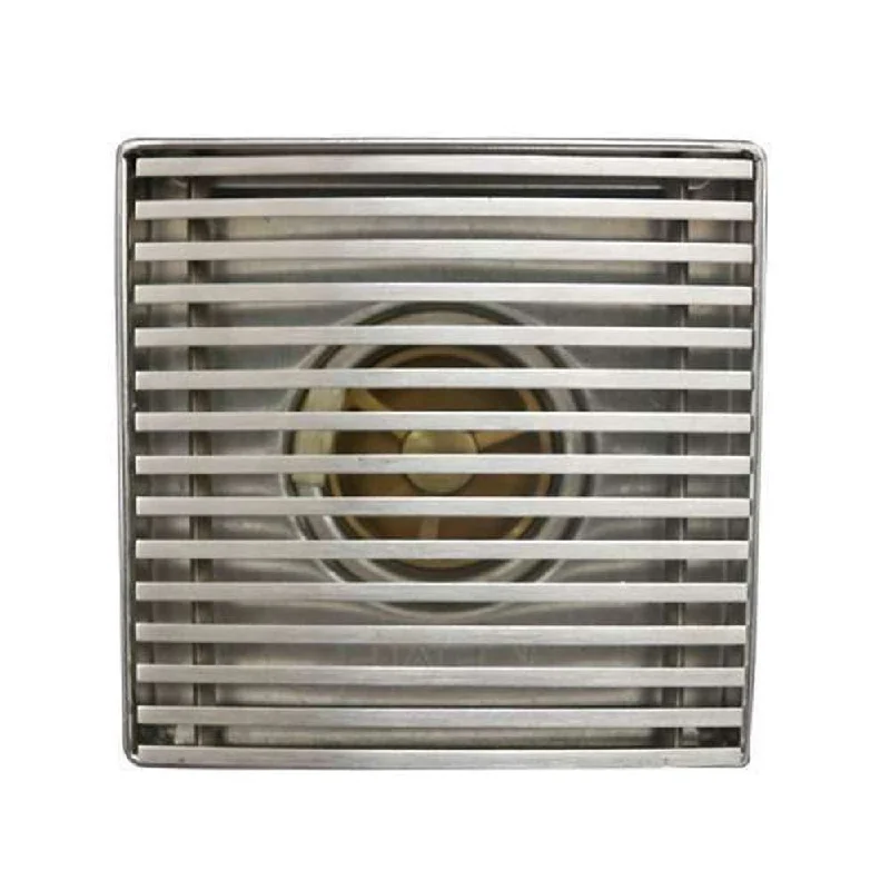 WR Inner Fold Edge S/S Square Drain Grating 100 x 100 x 18mm