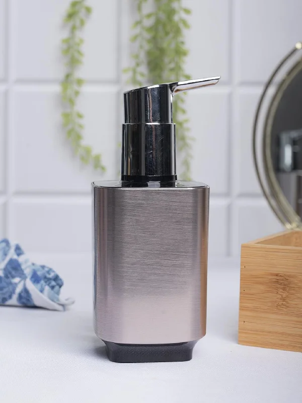 Stylish Soap Dispenser - 350Ml, Silver & Black