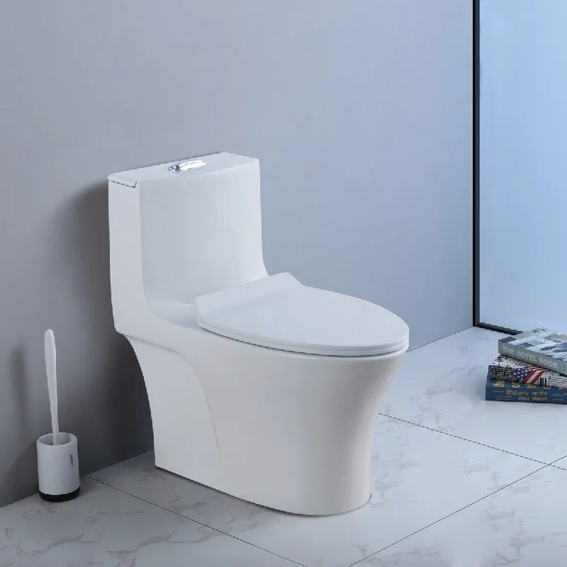 1.28 GPM One-Piece Elongated Toilet, Soft Close Seat Included , 28"x15"x28"