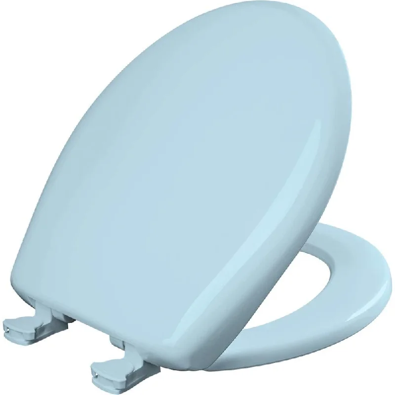 200SLOWT 464 Toilet Seat will Slow Close, Never Loosen and Easily Remove, ROUND, Plastic, Dresden Blue