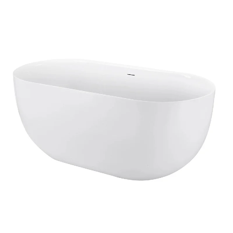 59" 100% Acrylic Freestanding Bathtub,Contemporary Soaking Bathtub