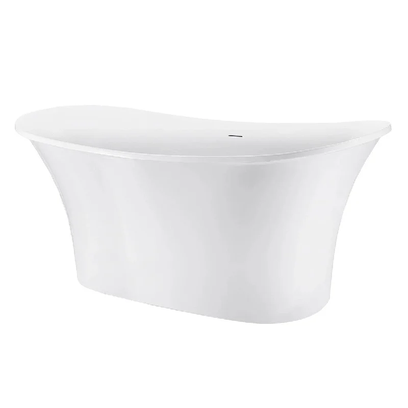 59" 100% Acrylic Freestanding Bathtub,Contemporary Soaking Bathtub