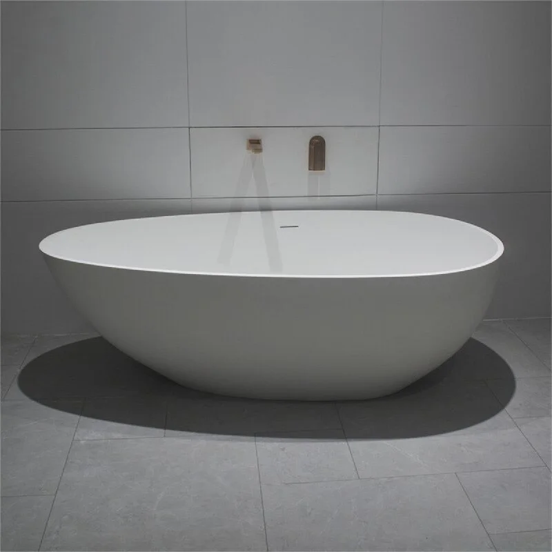 59"x 30.7"x 21" Solid Surface Freestanding Bathtub