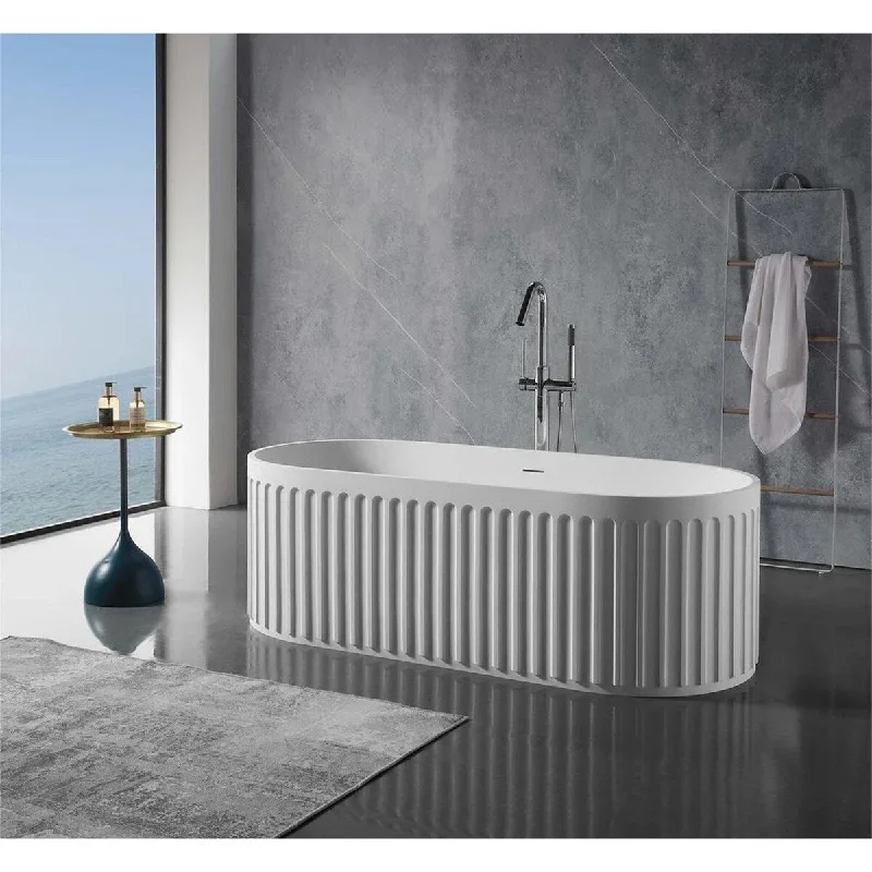 67 inches Solid Surface Freestanding Bathtub - 67 inches