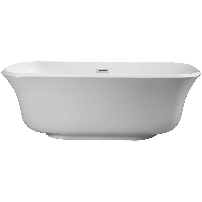 67"x 31.5"x 23.6" Acrylic Freestanding Soaking Bathtub