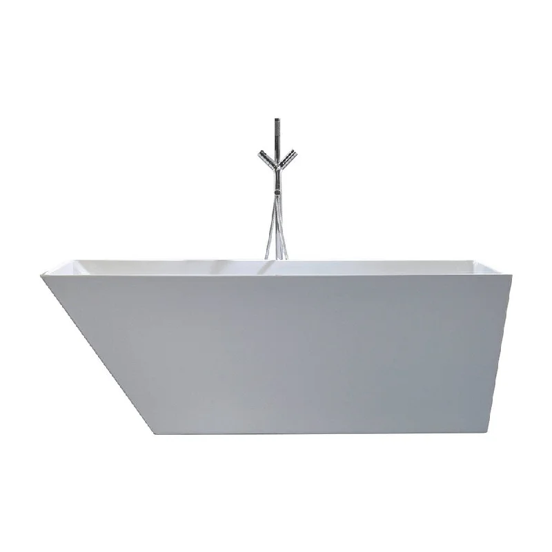 Cabrillo 6816 67-inch Modern Freestanding Acrylic Bathtub