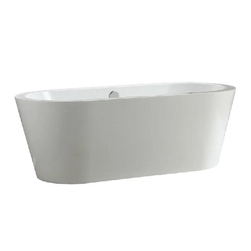 Del Mar 67-inch Modern Freestanding Acrylic Bathtub