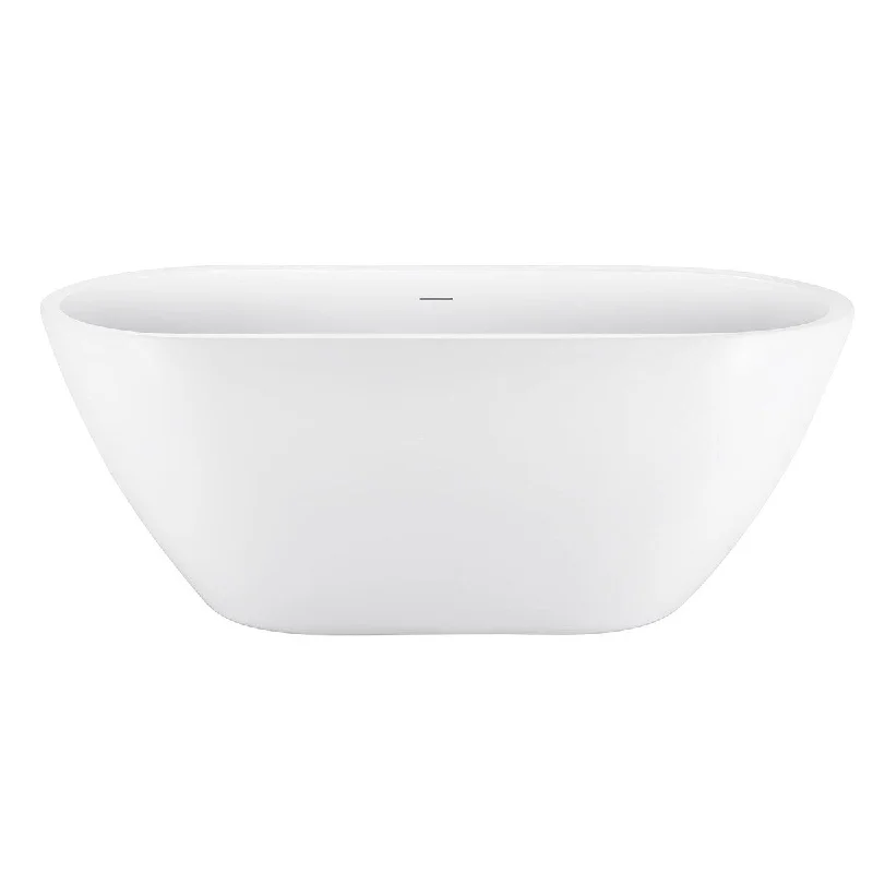 EPOWP 59" Acrylic Freestanding Bathtub，Contemporary Soaking Tub