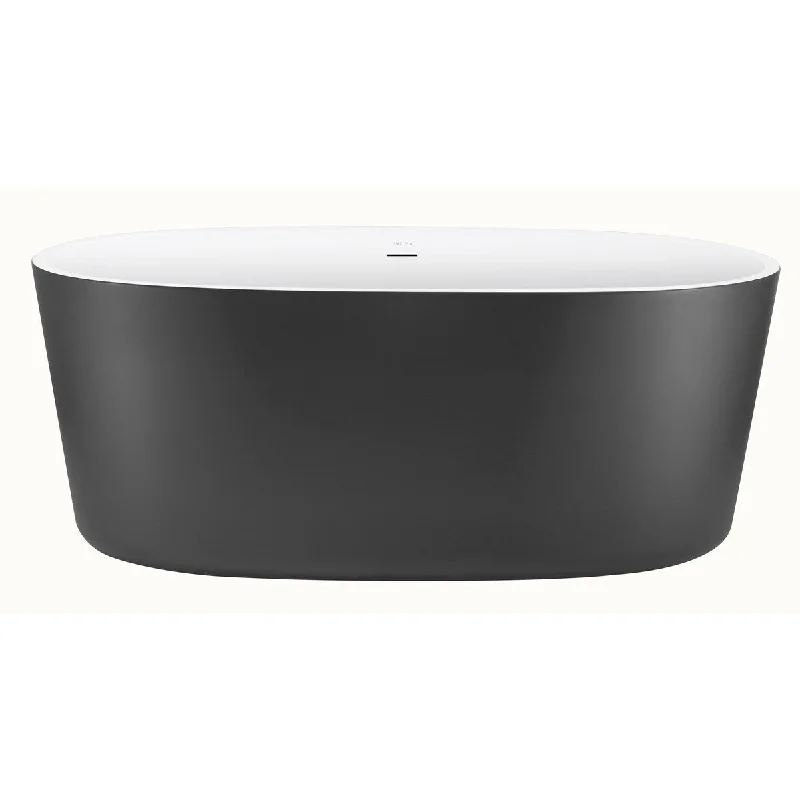 EPOWP 59" Acrylic Modern Freestanding Bathtub Soaking Tub