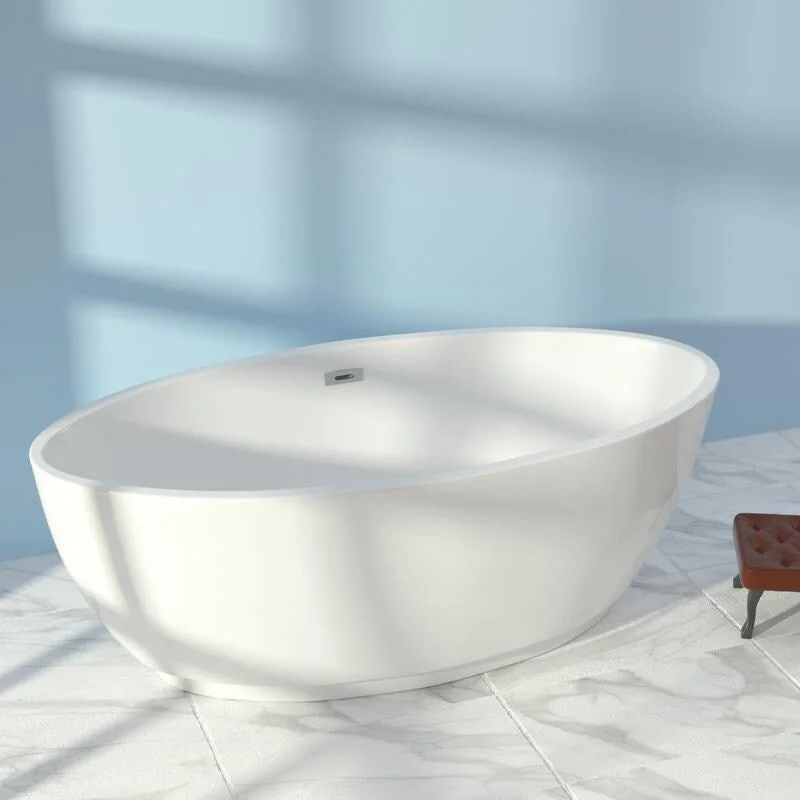 EPOWP Solid Surface Freestanding Bathtub