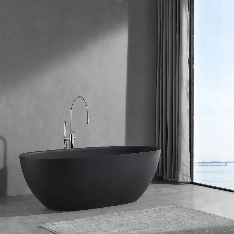 Freestanding Bathroom Soaking Artificial Stone Solid Surface Bathtub