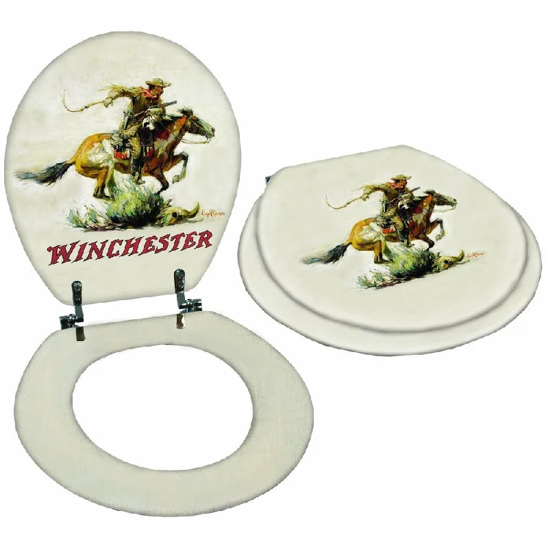 Rockin W Brand Winchester Horse & Rider Toilet Seat