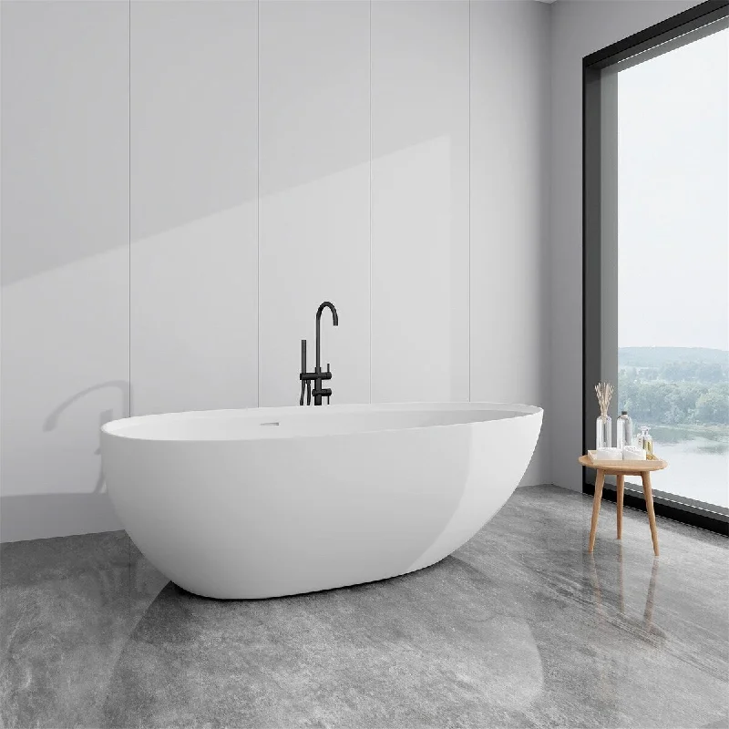 Solid Surface Freestanding Soaking Bathtub